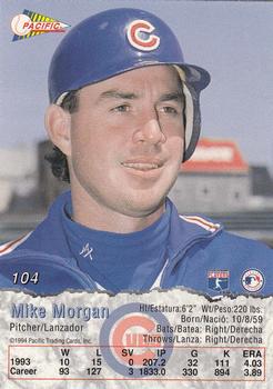 1994 Pacific #104 Mike Morgan Back