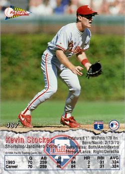 1994 Pacific #487 Kevin Stocker Back