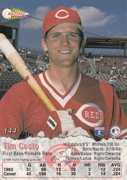 1994 Pacific #144 Tim Costo Back