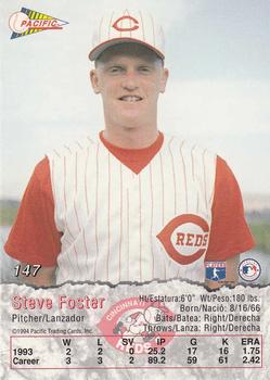 1994 Pacific #147 Steve Foster Back