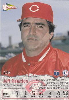 1994 Pacific #155 Jeff Reardon Back