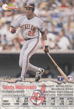 1994 Pacific #175 Candy Maldonado Back