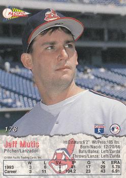 1994 Pacific #178 Jeff Mutis Back