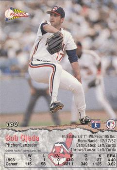 1994 Pacific #180 Bob Ojeda Back
