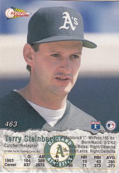 1994 Pacific #463 Terry Steinbach Back