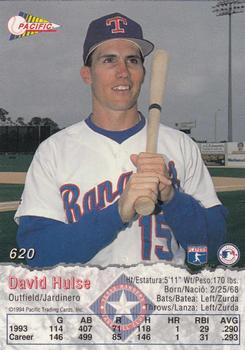 1994 Pacific #620 David Hulse Back