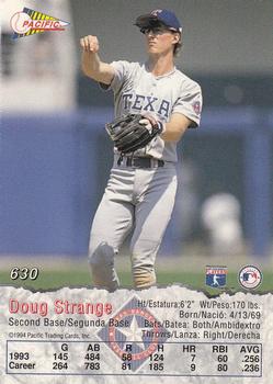 1994 Pacific #630 Doug Strange Back