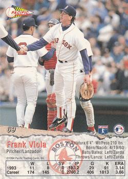 1994 Pacific #69 Frank Viola Back