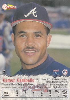 1994 Pacific #7 Ramon Caraballo Back