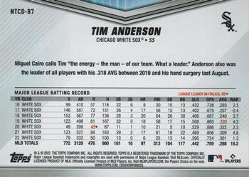 2023 Topps International Trading Card Day #NTCD-B7 Tim Anderson Back