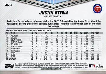 2023 Topps International Trading Card Day Chicago Cubs #CHC-2 Justin Steele Back