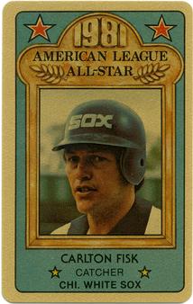 1981 Perma-Graphics All-Star Credit Cards - Gold #150-ASA8113 Carlton Fisk Front