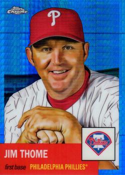 2022 Topps Chrome Platinum Anniversary - Blue Prism Refractor #201 Jim Thome Front