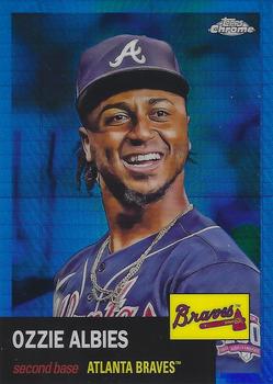 2022 Topps Chrome Platinum Anniversary - Blue Prism Refractor #223 Ozzie Albies Front