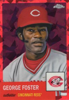 2022 Topps Chrome Platinum Anniversary - Red Atomic Refractor #395 George Foster Front