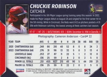 2023 Choice Louisville Bats #22 Chuckie Robinson Back
