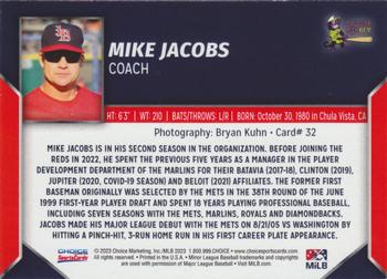 2023 Choice Louisville Bats #32 Mike Jacobs Back
