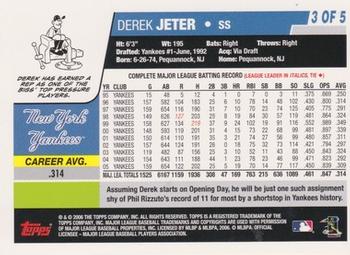 2006 Topps - New York Yankees #3 Derek Jeter Back