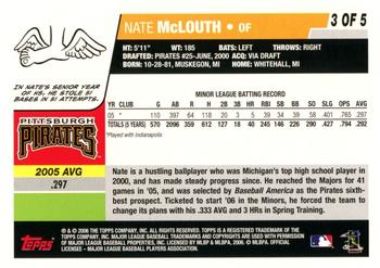 2006 Topps - Pittsburgh Pirates #3 Nate McLouth Back