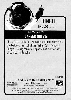 2023 Choice New Hampshire Fisher Cats #33 Fungo Back
