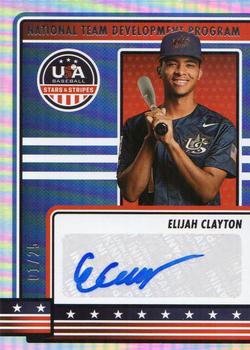2023 Panini USA Baseball Stars & Stripes - National Team Development Program Signatures Holo #NTDP-EC Elijah Clayton Front