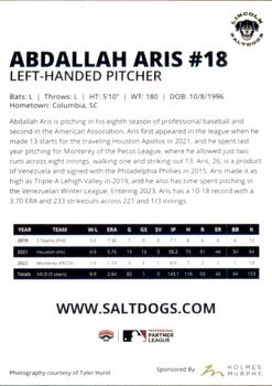 2023 Lincoln Saltdogs #NNO Abdallah Aris Back