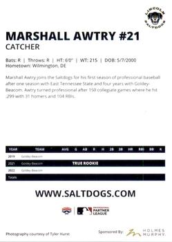 2023 Lincoln Saltdogs #NNO Marshall Awtry Back