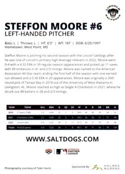 2023 Lincoln Saltdogs #NNO Steffon Moore Back