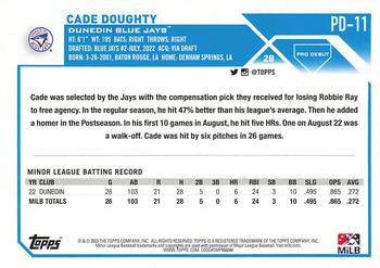 2023 Topps Pro Debut #PD-11 Cade Doughty Back