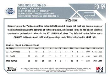 2023 Topps Pro Debut #PD-59 Spencer Jones Back