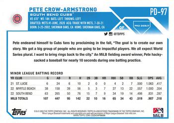 2023 Topps Pro Debut #PD-97 Pete Crow-Armstrong Back