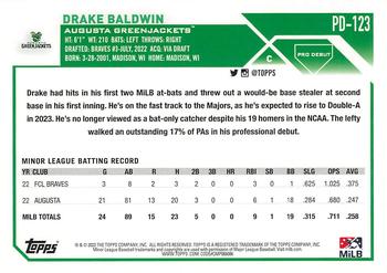 2023 Topps Pro Debut #PD-123 Drake Baldwin Back