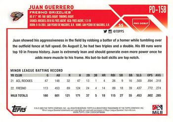2023 Topps Pro Debut #PD-158 Juan Guerrero Back