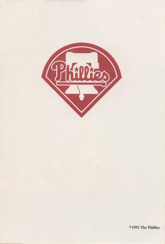 1992 Medford Philadelphia Phillies Photocards - ALS Autograph Party #NNO Sparky Lyle Back