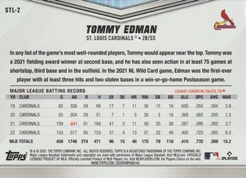 2023 Topps International Trading Card Day St. Louis Cardinals #STL-2 Tommy Edman Back
