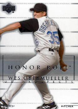 2002 Upper Deck Rookie Debut - 2002 Upper Deck Honor Roll Update #155 Wes Obermueller Front