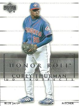 2002 Upper Deck Rookie Debut - 2002 Upper Deck Honor Roll Update #186 Corey Thurman Front