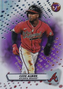 2023 Topps Pristine - Purple Refractor #198 Ozzie Albies Front