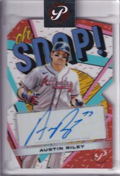 2023 Topps Pristine - Oh, Snap! Autographs Orange Refractor #OSA-AR Austin Riley Front