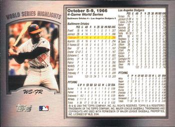 2004 Topps - World Series Highlights (Series Two) #WS-FR Frank Robinson Back