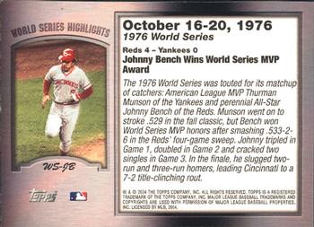 2004 Topps - World Series Highlights (Series Two) #WS-JB Johnny Bench Back