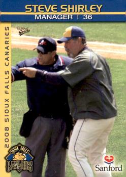 2008 MultiAd Sioux Falls Canaries #1 Steve Shirley Front