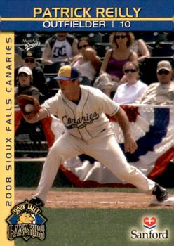 2008 MultiAd Sioux Falls Canaries #19 Patrick Reilly Front