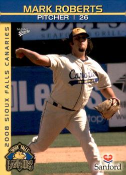 2008 MultiAd Sioux Falls Canaries #21 Mark Roberts Front