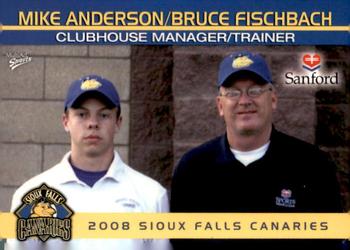 2008 MultiAd Sioux Falls Canaries #27 Mike Anderson / Bruce Fischbach Front