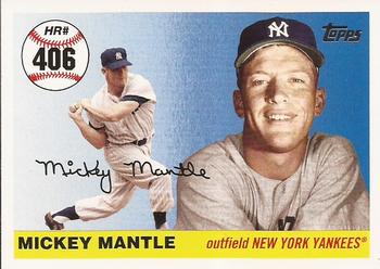2007 Topps Updates & Highlights - Mickey Mantle Home Run History #MHR406 Mickey Mantle Front