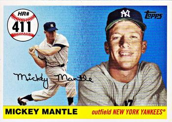 2007 Topps Updates & Highlights - Mickey Mantle Home Run History #MHR411 Mickey Mantle Front