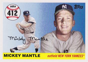 2007 Topps Updates & Highlights - Mickey Mantle Home Run History #MHR412 Mickey Mantle Front