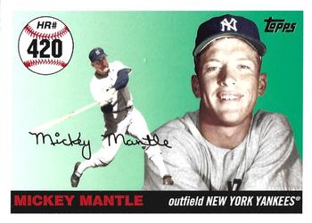 2007 Topps Updates & Highlights - Mickey Mantle Home Run History #MHR420 Mickey Mantle Front