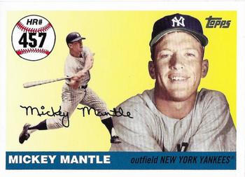 2007 Topps Updates & Highlights - Mickey Mantle Home Run History #MHR457 Mickey Mantle Front